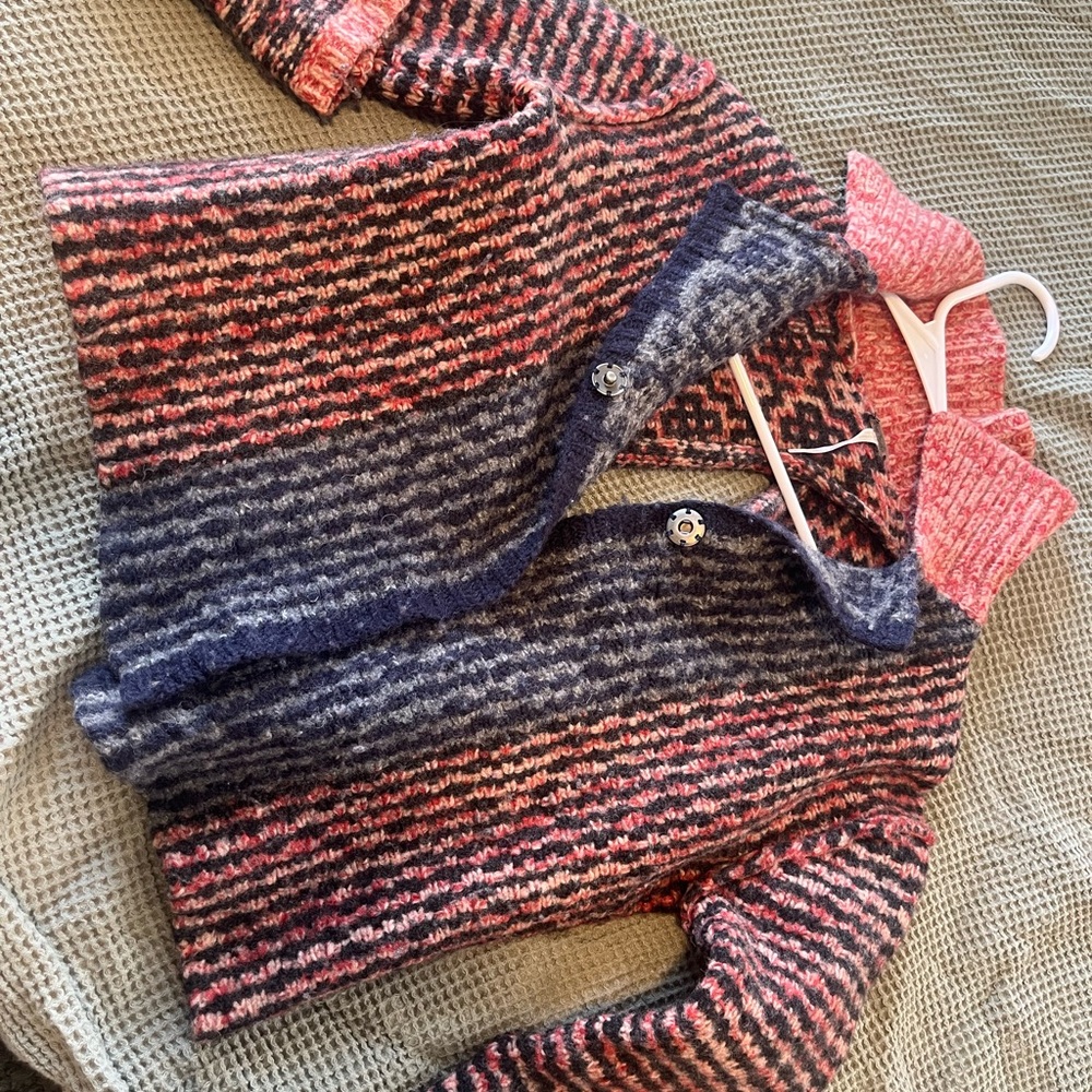 FREE PEOPLE Striped Knit Cropped Sweater